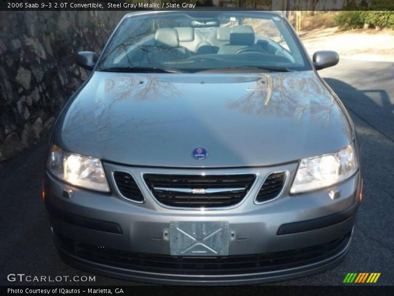 Steel Gray Metallic / Slate Gray 2006 Saab 9-3 2.0T Convertible