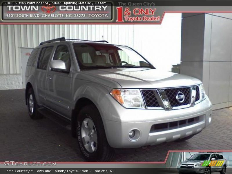 Silver Lightning Metallic / Desert 2006 Nissan Pathfinder SE