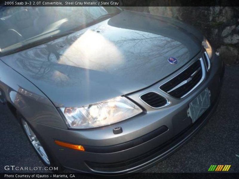 Steel Gray Metallic / Slate Gray 2006 Saab 9-3 2.0T Convertible