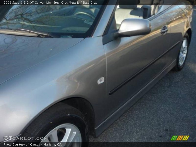 Steel Gray Metallic / Slate Gray 2006 Saab 9-3 2.0T Convertible