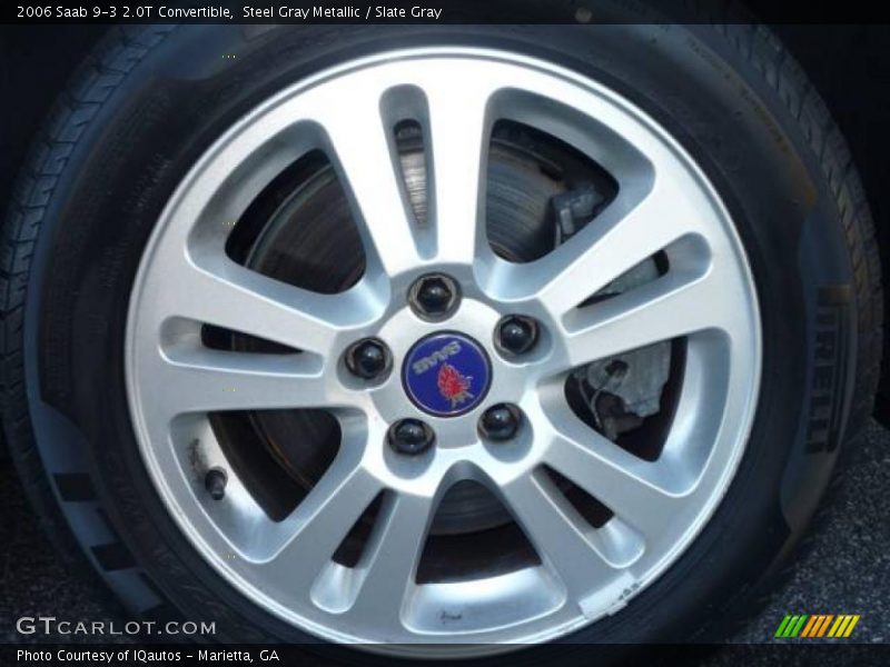 Steel Gray Metallic / Slate Gray 2006 Saab 9-3 2.0T Convertible