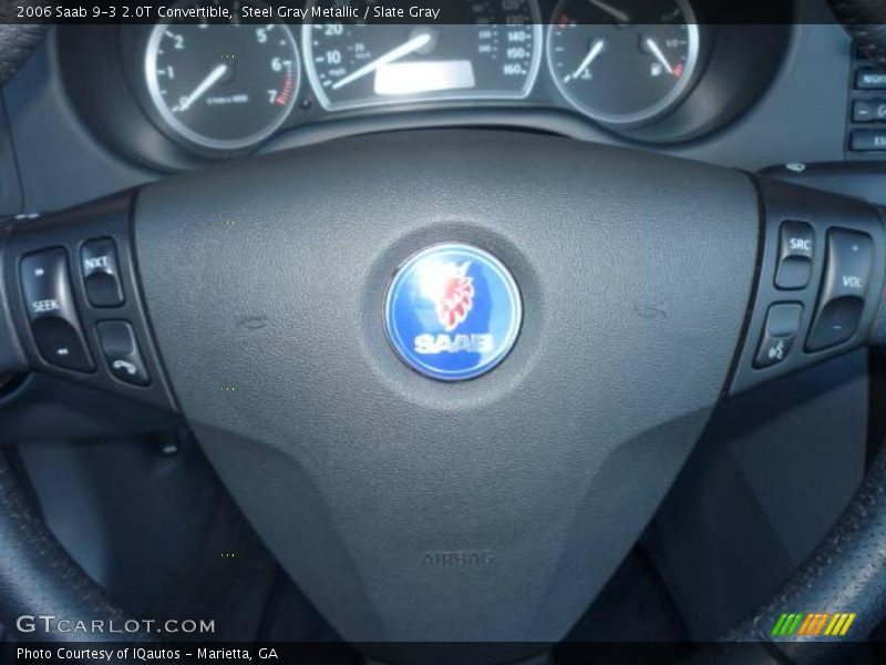 Steel Gray Metallic / Slate Gray 2006 Saab 9-3 2.0T Convertible