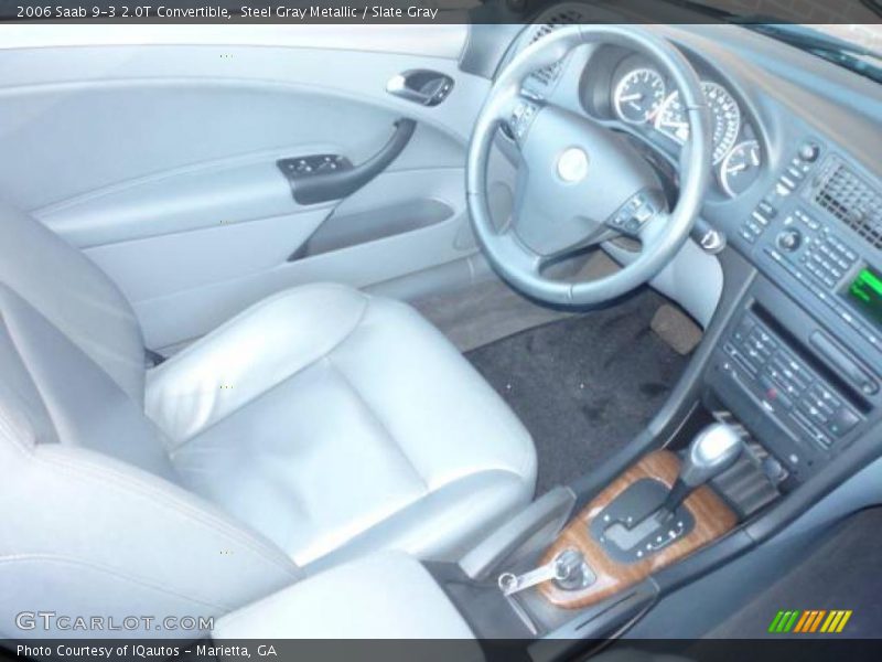 Steel Gray Metallic / Slate Gray 2006 Saab 9-3 2.0T Convertible