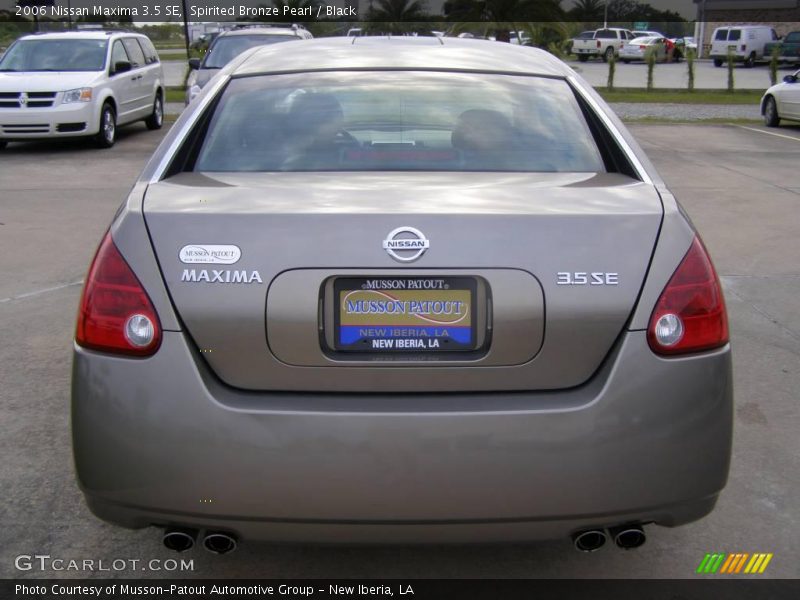 Spirited Bronze Pearl / Black 2006 Nissan Maxima 3.5 SE