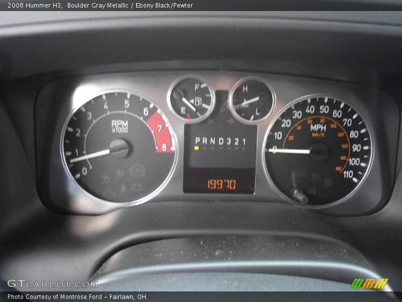 Boulder Gray Metallic / Ebony Black/Pewter 2008 Hummer H3