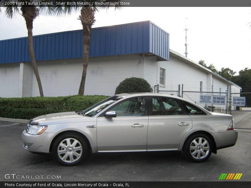 Silver Birch Metallic / Medium Light Stone 2008 Ford Taurus Limited