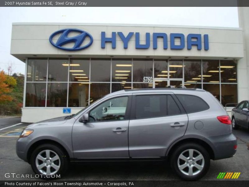 Steel Gray / Gray 2007 Hyundai Santa Fe SE