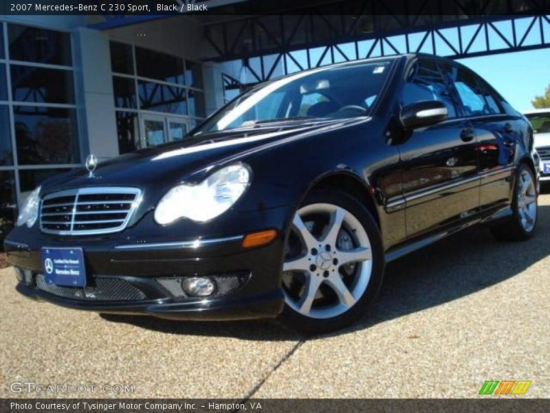 Black / Black 2007 Mercedes-Benz C 230 Sport