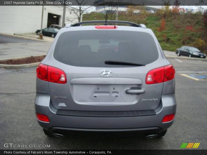 Steel Gray / Gray 2007 Hyundai Santa Fe SE