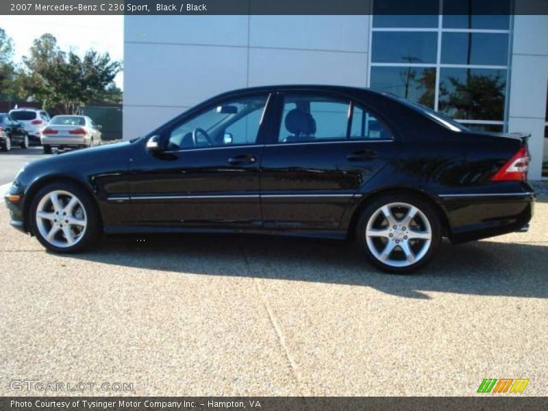 Black / Black 2007 Mercedes-Benz C 230 Sport