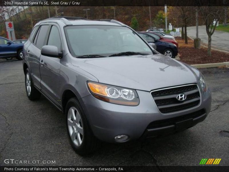 Steel Gray / Gray 2007 Hyundai Santa Fe SE