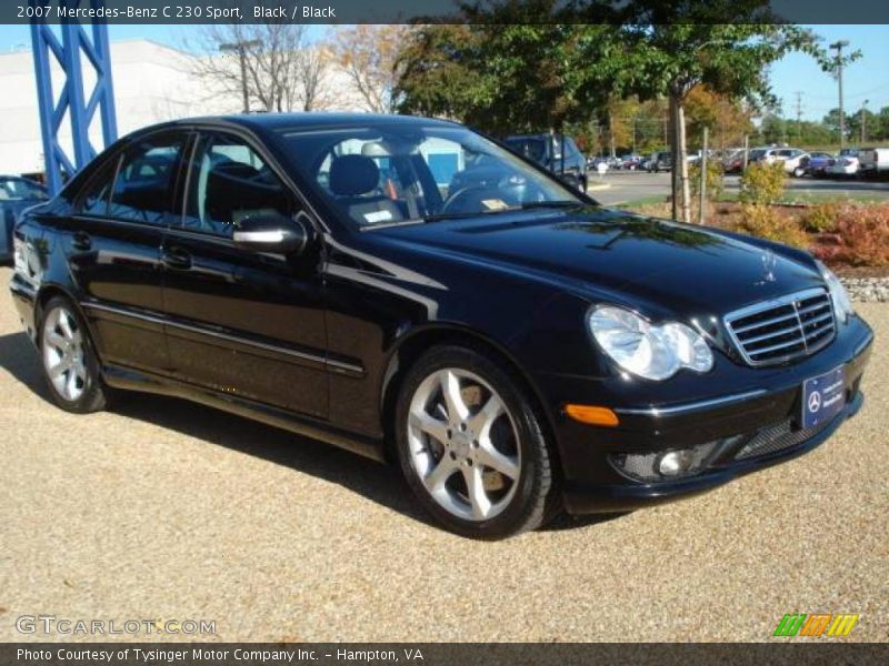 Black / Black 2007 Mercedes-Benz C 230 Sport