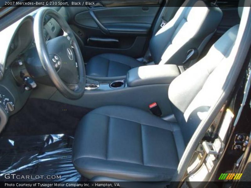 Black / Black 2007 Mercedes-Benz C 230 Sport