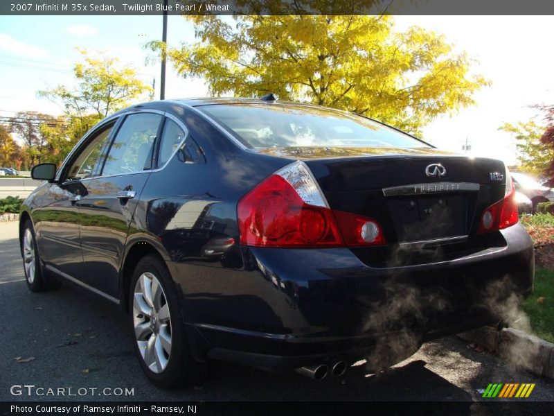 Twilight Blue Pearl / Wheat 2007 Infiniti M 35x Sedan
