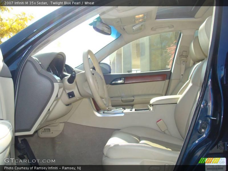 Twilight Blue Pearl / Wheat 2007 Infiniti M 35x Sedan