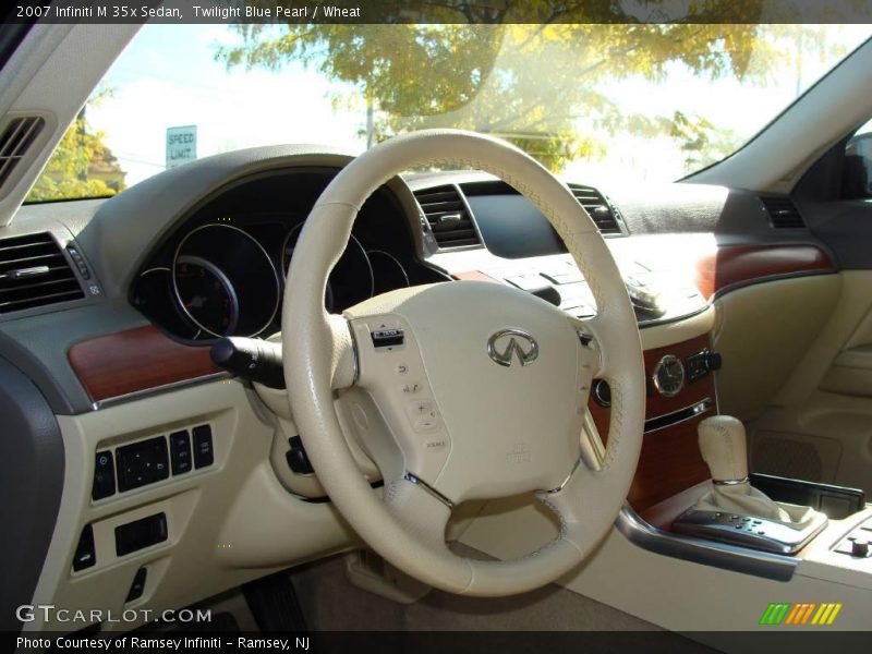 Twilight Blue Pearl / Wheat 2007 Infiniti M 35x Sedan