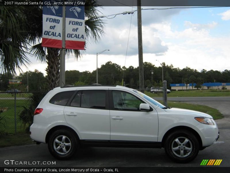 Arctic White / Gray 2007 Hyundai Santa Fe GLS