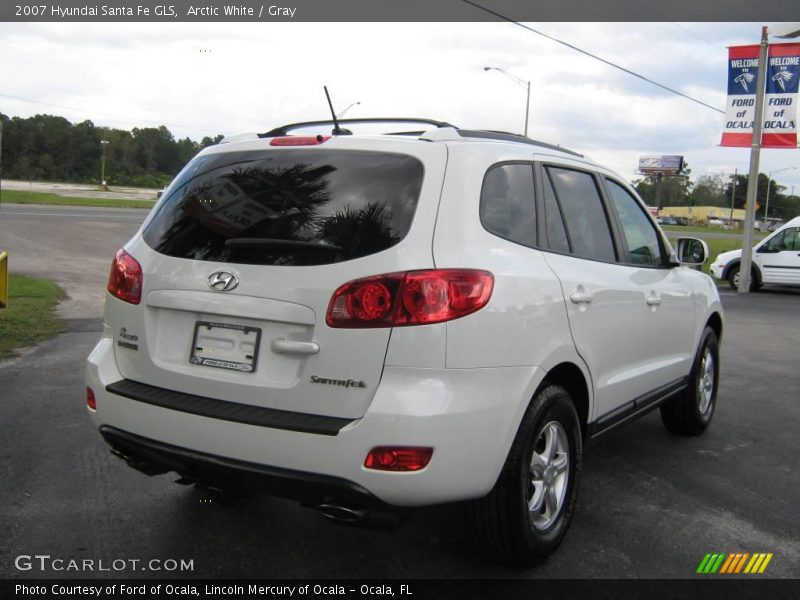 Arctic White / Gray 2007 Hyundai Santa Fe GLS