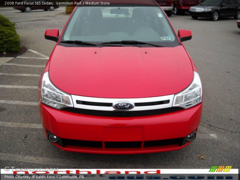 Vermillion Red / Medium Stone 2008 Ford Focus SES Sedan