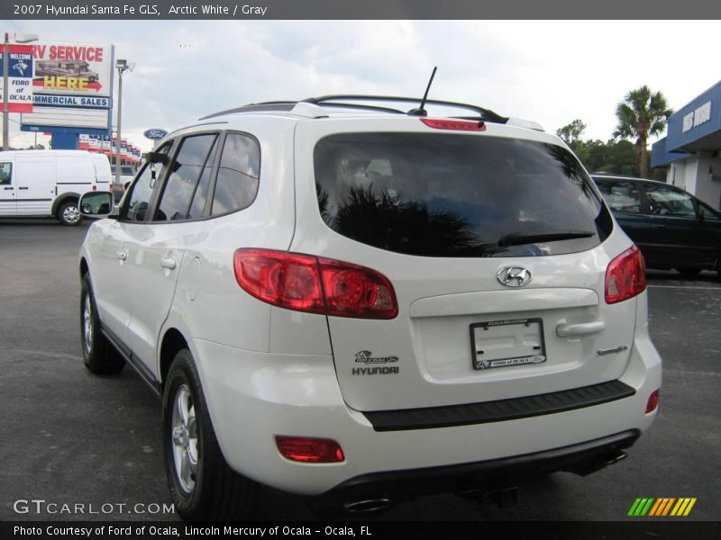 Arctic White / Gray 2007 Hyundai Santa Fe GLS