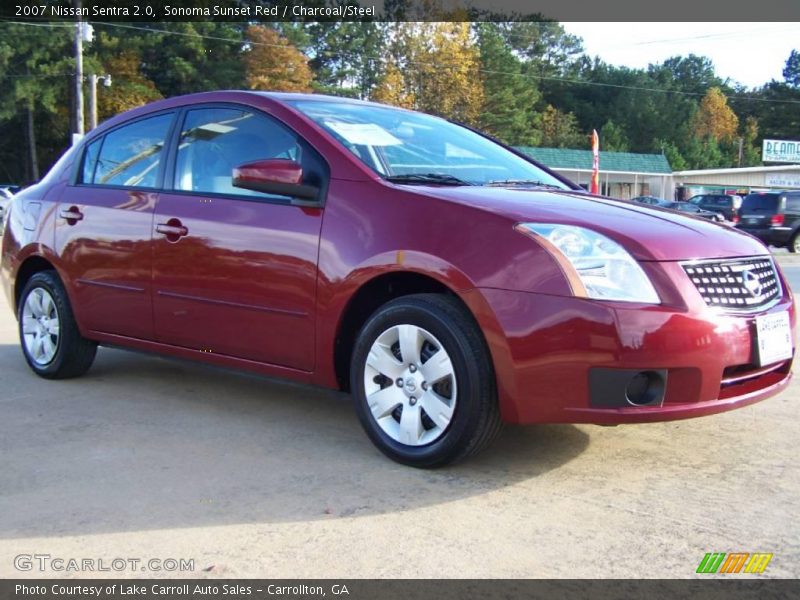 Sonoma Sunset Red / Charcoal/Steel 2007 Nissan Sentra 2.0