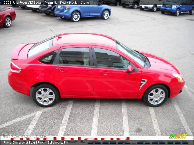 Vermillion Red / Medium Stone 2008 Ford Focus SES Sedan
