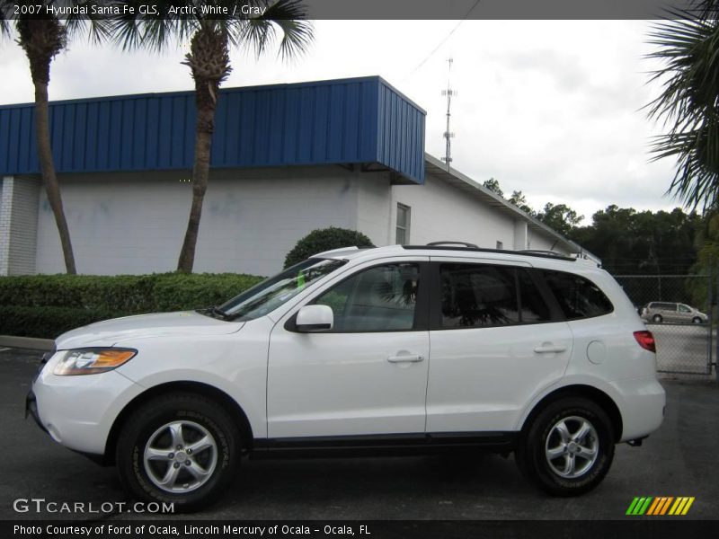 Arctic White / Gray 2007 Hyundai Santa Fe GLS