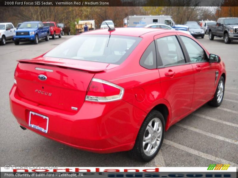 Vermillion Red / Medium Stone 2008 Ford Focus SES Sedan