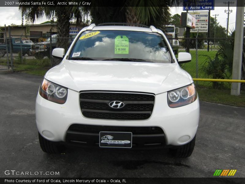 Arctic White / Gray 2007 Hyundai Santa Fe GLS