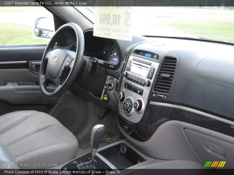 Arctic White / Gray 2007 Hyundai Santa Fe GLS