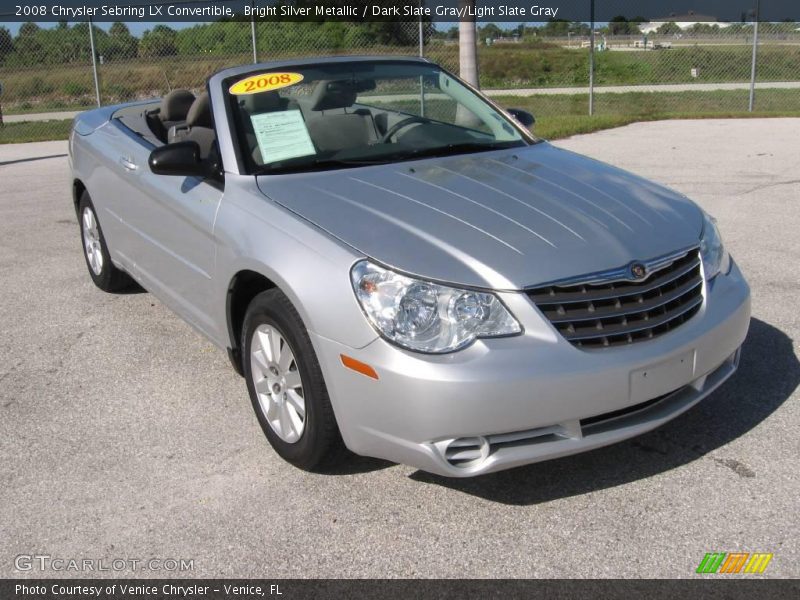 Bright Silver Metallic / Dark Slate Gray/Light Slate Gray 2008 Chrysler Sebring LX Convertible