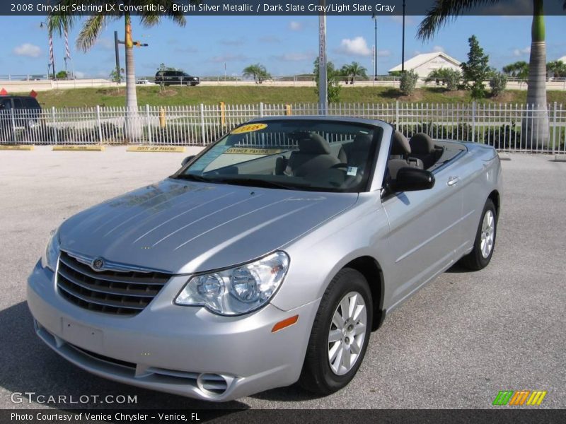 Bright Silver Metallic / Dark Slate Gray/Light Slate Gray 2008 Chrysler Sebring LX Convertible