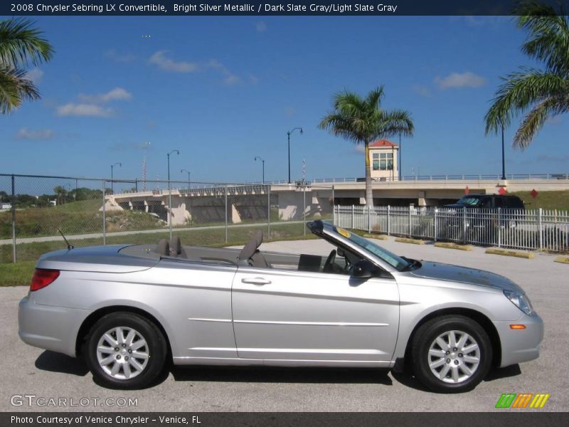 Bright Silver Metallic / Dark Slate Gray/Light Slate Gray 2008 Chrysler Sebring LX Convertible