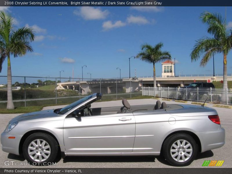 Bright Silver Metallic / Dark Slate Gray/Light Slate Gray 2008 Chrysler Sebring LX Convertible