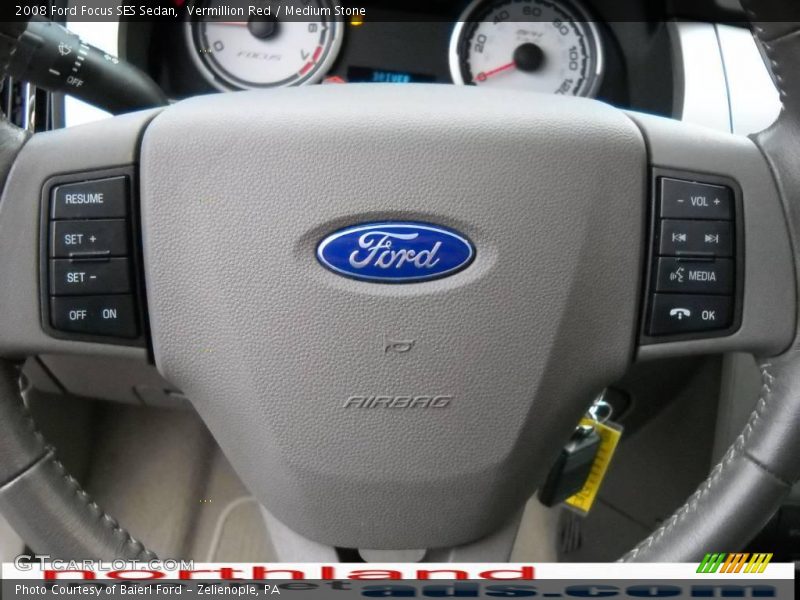 Vermillion Red / Medium Stone 2008 Ford Focus SES Sedan