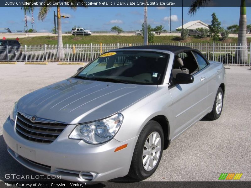 Bright Silver Metallic / Dark Slate Gray/Light Slate Gray 2008 Chrysler Sebring LX Convertible