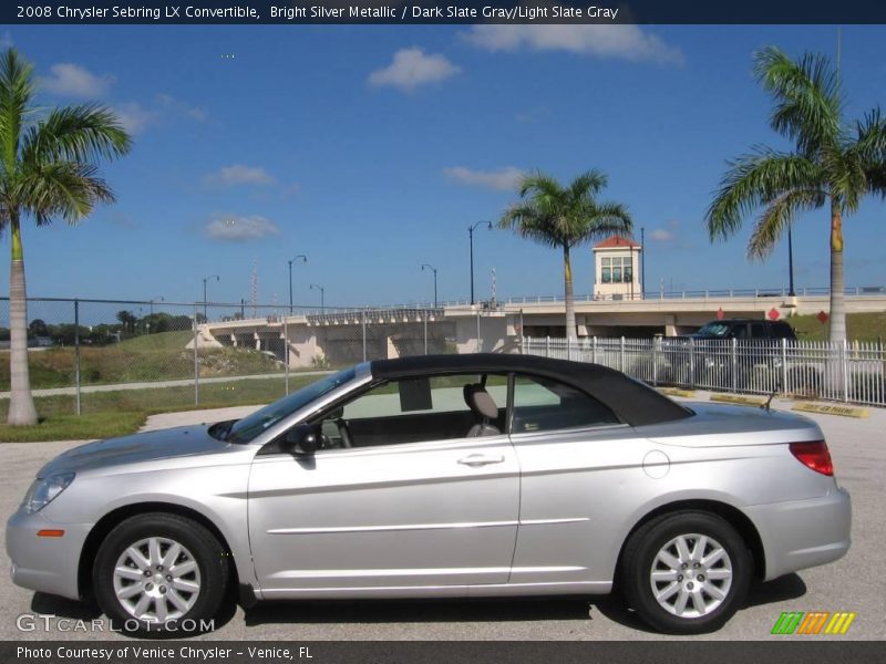 Bright Silver Metallic / Dark Slate Gray/Light Slate Gray 2008 Chrysler Sebring LX Convertible