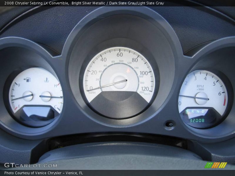 Bright Silver Metallic / Dark Slate Gray/Light Slate Gray 2008 Chrysler Sebring LX Convertible
