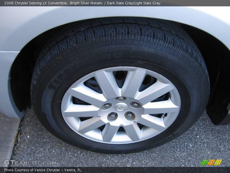 Bright Silver Metallic / Dark Slate Gray/Light Slate Gray 2008 Chrysler Sebring LX Convertible