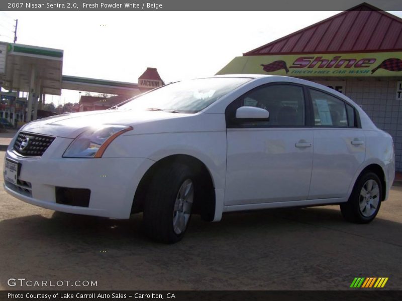 Fresh Powder White / Beige 2007 Nissan Sentra 2.0