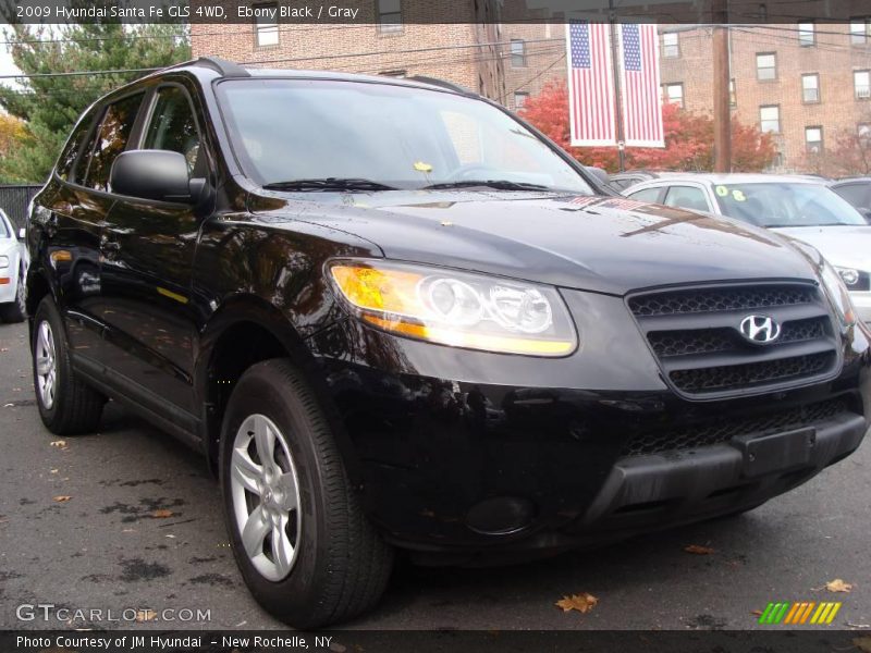 Ebony Black / Gray 2009 Hyundai Santa Fe GLS 4WD