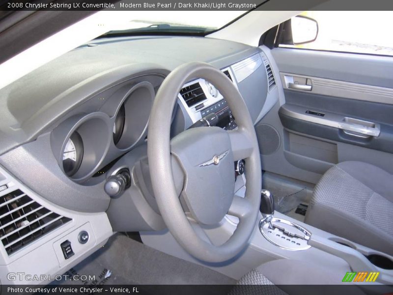Modern Blue Pearl / Dark Khaki/Light Graystone 2008 Chrysler Sebring LX Convertible