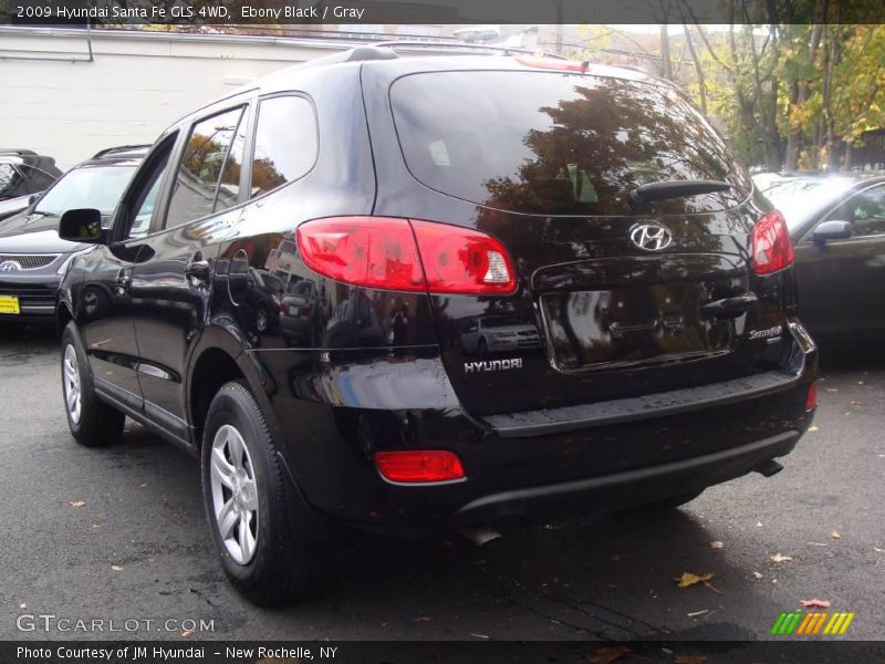 Ebony Black / Gray 2009 Hyundai Santa Fe GLS 4WD