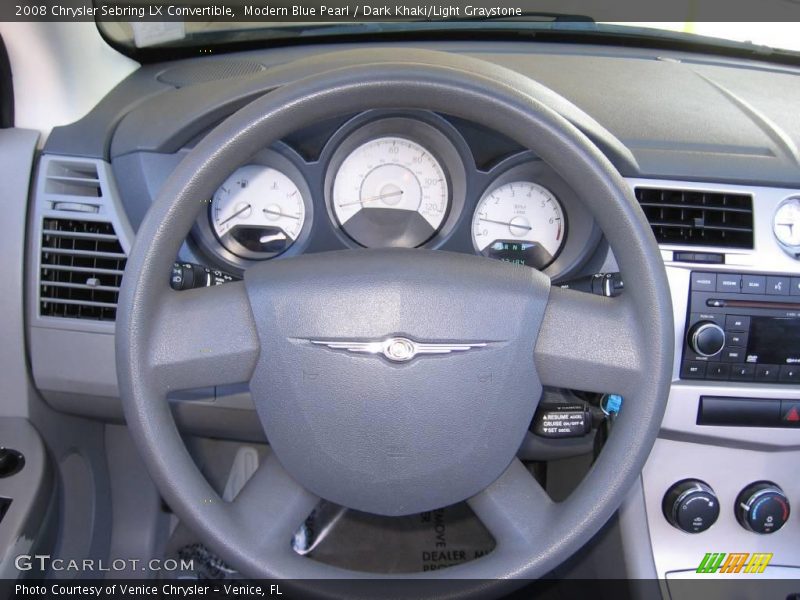 Modern Blue Pearl / Dark Khaki/Light Graystone 2008 Chrysler Sebring LX Convertible