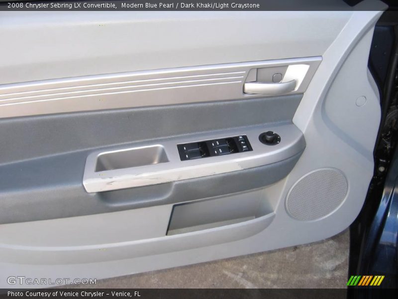 Modern Blue Pearl / Dark Khaki/Light Graystone 2008 Chrysler Sebring LX Convertible