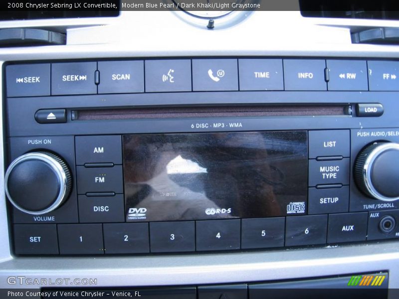 Modern Blue Pearl / Dark Khaki/Light Graystone 2008 Chrysler Sebring LX Convertible