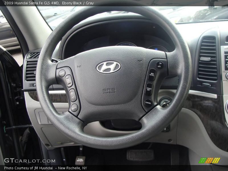 Ebony Black / Gray 2009 Hyundai Santa Fe GLS 4WD