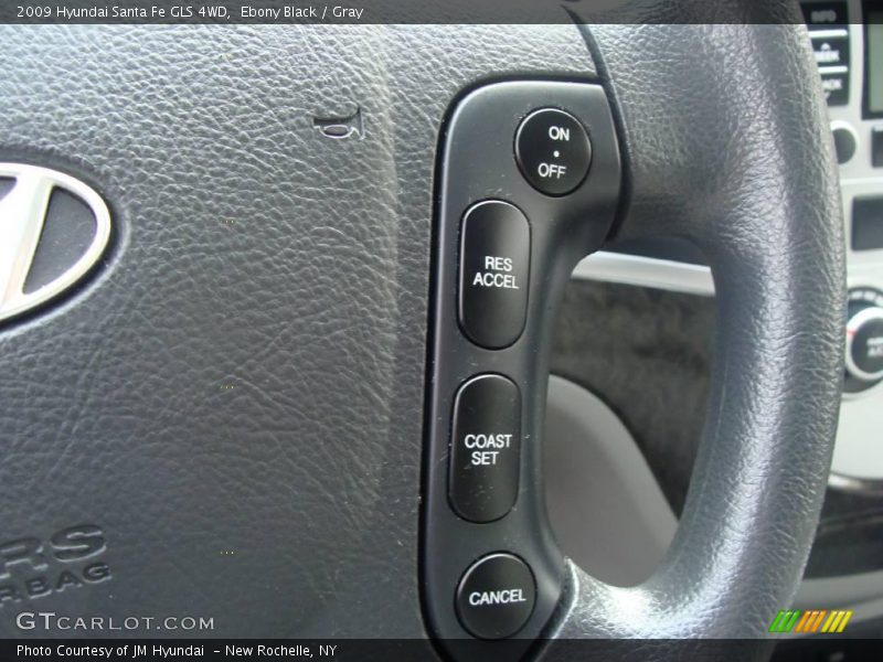 Ebony Black / Gray 2009 Hyundai Santa Fe GLS 4WD