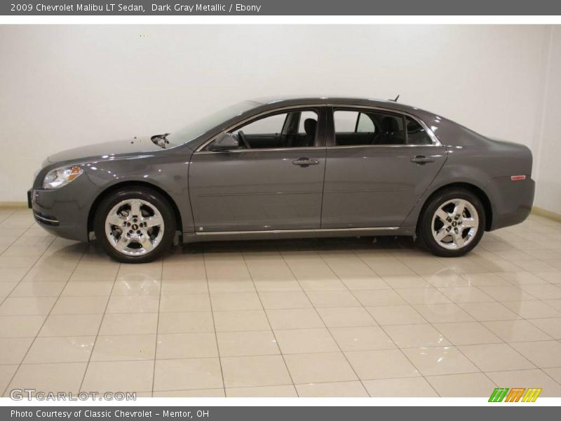Dark Gray Metallic / Ebony 2009 Chevrolet Malibu LT Sedan