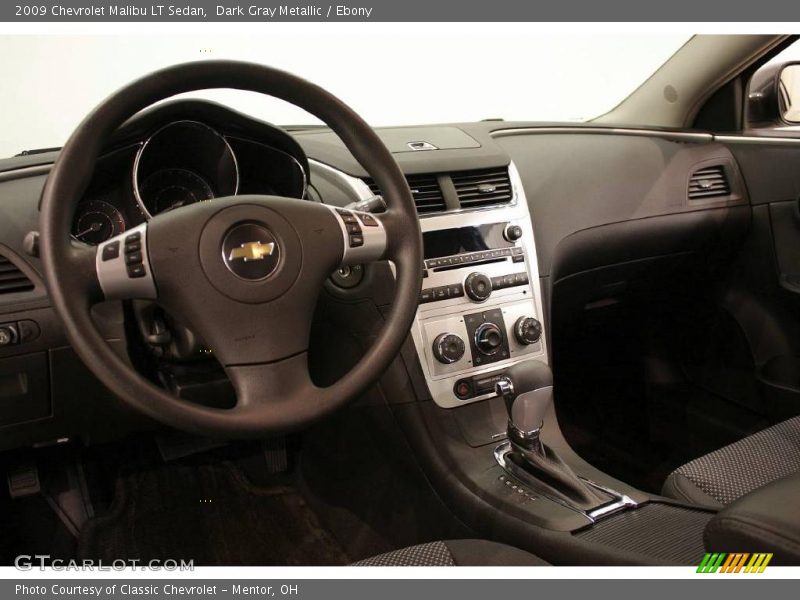 Dark Gray Metallic / Ebony 2009 Chevrolet Malibu LT Sedan